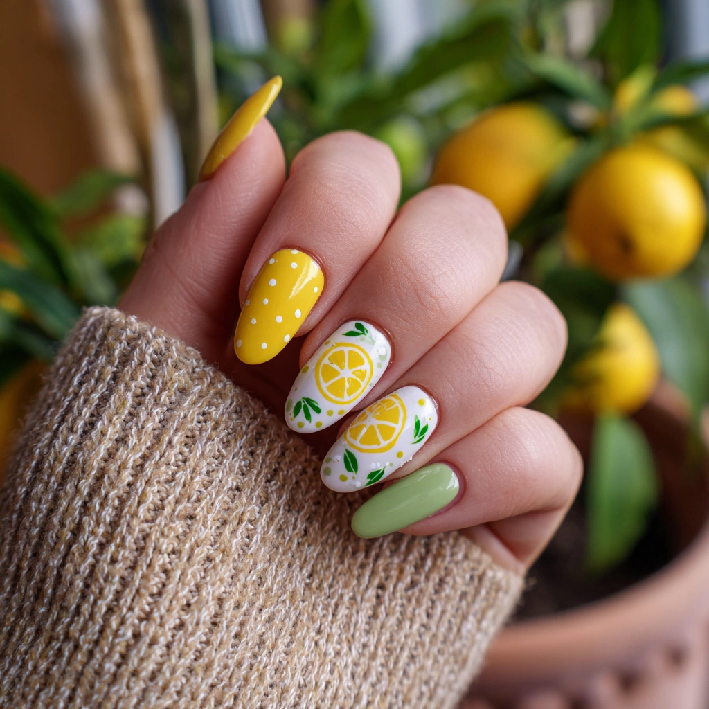Coastal Lemonade Nails