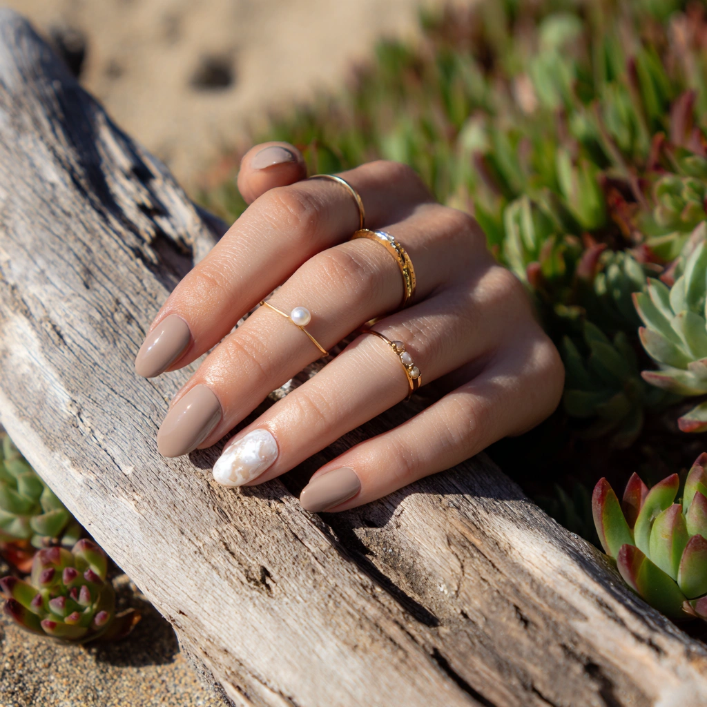 Driftwood Pearl Nails