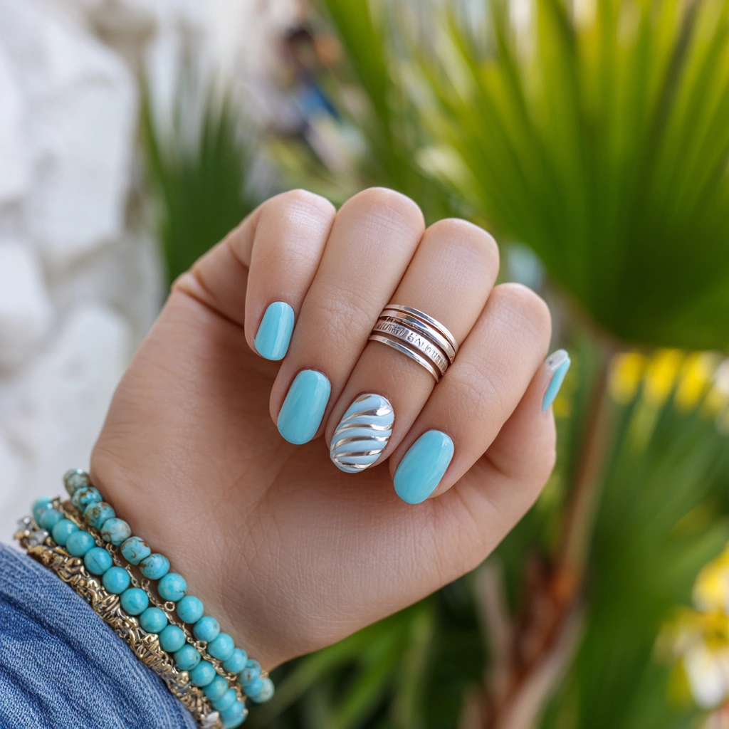 Lagoon Blue Nails