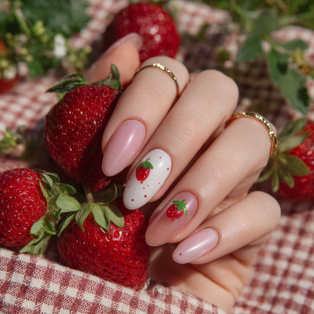 Strawberry Delight Nails