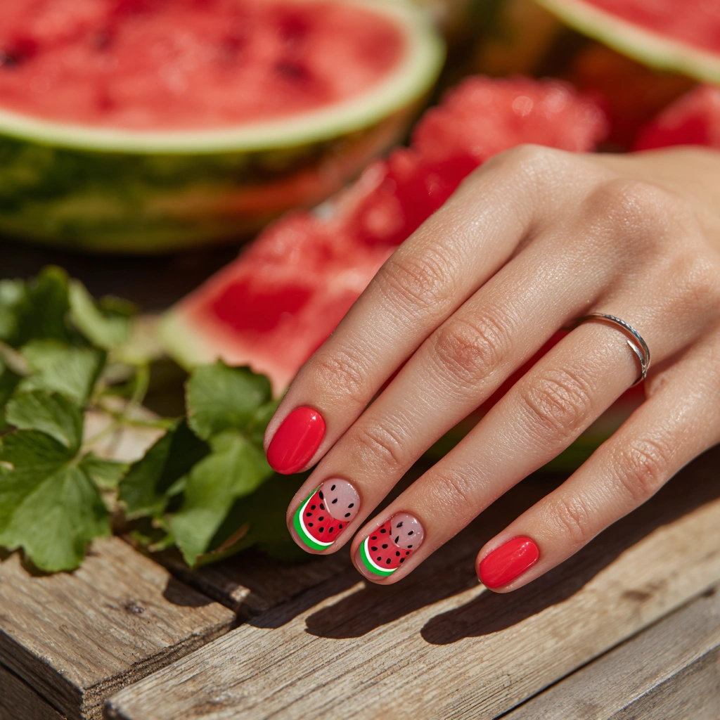 Watermelon Pop Nails